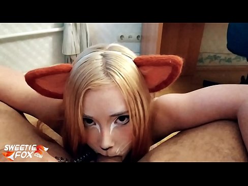 ❤️ Kitsune inomedza mboro uye nekukandira mumuromo make ❤️❌ ️❤